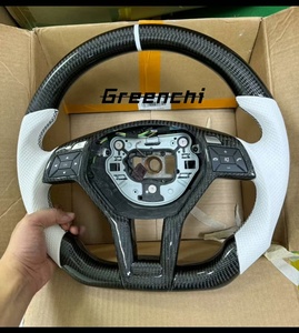 พวงมาลัยกีฬาคาร์บอนไฟเบอร์พร้อมด้ามจับสำหรับเมอร์เซเดส เบนซ์ เอส-คลาส W223 สำหรับ S63 และ ซี-คลาส |   OEM แบบกำหนดเอง - Product Image 4