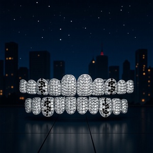 Grillz Hip Hop en Zirconia avec sertissage en U, unisexe, pour usage quotidien - Product Image 1