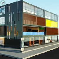 Centre commercial de conteneurs préfabriqués à 4 étages avec bureaux, centre commercial de la ville à louer