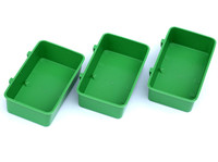 Mangeoire et abreuvoir pour oiseaux verts bol de bain en plastique pour oiseaux