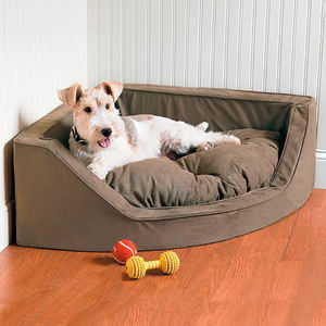 Fabrikanten Groothandel Hoek Hondenbed Sofa Zachte Nek Bolster Knuffel Comfortabele Grote Orthopedische Hondenmand - Product Image 3