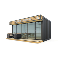Maison conteneur préfabriquée 20 pieds x 10 pieds, kit plat, pour café, boutique, stand, kiosque, à vendre