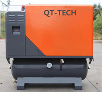 Compresseur d'air à vis de type rabattable 5.5KW avec réservoir 100L monophasé 110v 220v avec Offre Spéciale de démarrage d'inverseur de moteur PM prix d'usine
