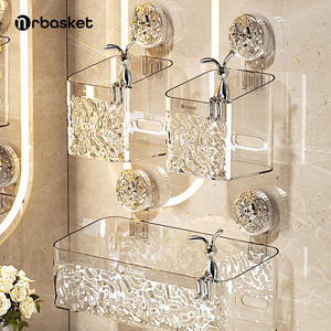 Étagère d'angle rectangulaire pour salle de bain, à fixation par ventouse, gain de place, durable, sans perçage nécessaire - Product Image 5