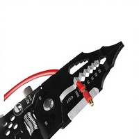 Dénudeur de fils multifonction 28 AWG en acier au manganèse, haute précision, durable, pour câbles électriques, gris/noir, outil de gros