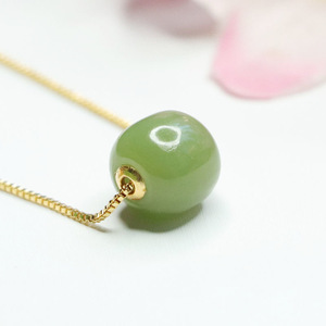 Colgante de Jade Hetian Verde Lulutong con Incrustaciones de Oro de 18k, <span class=keywords><strong>2026</strong></span>, Agente Mayorista en Vivo S1091411 - Product Image 3