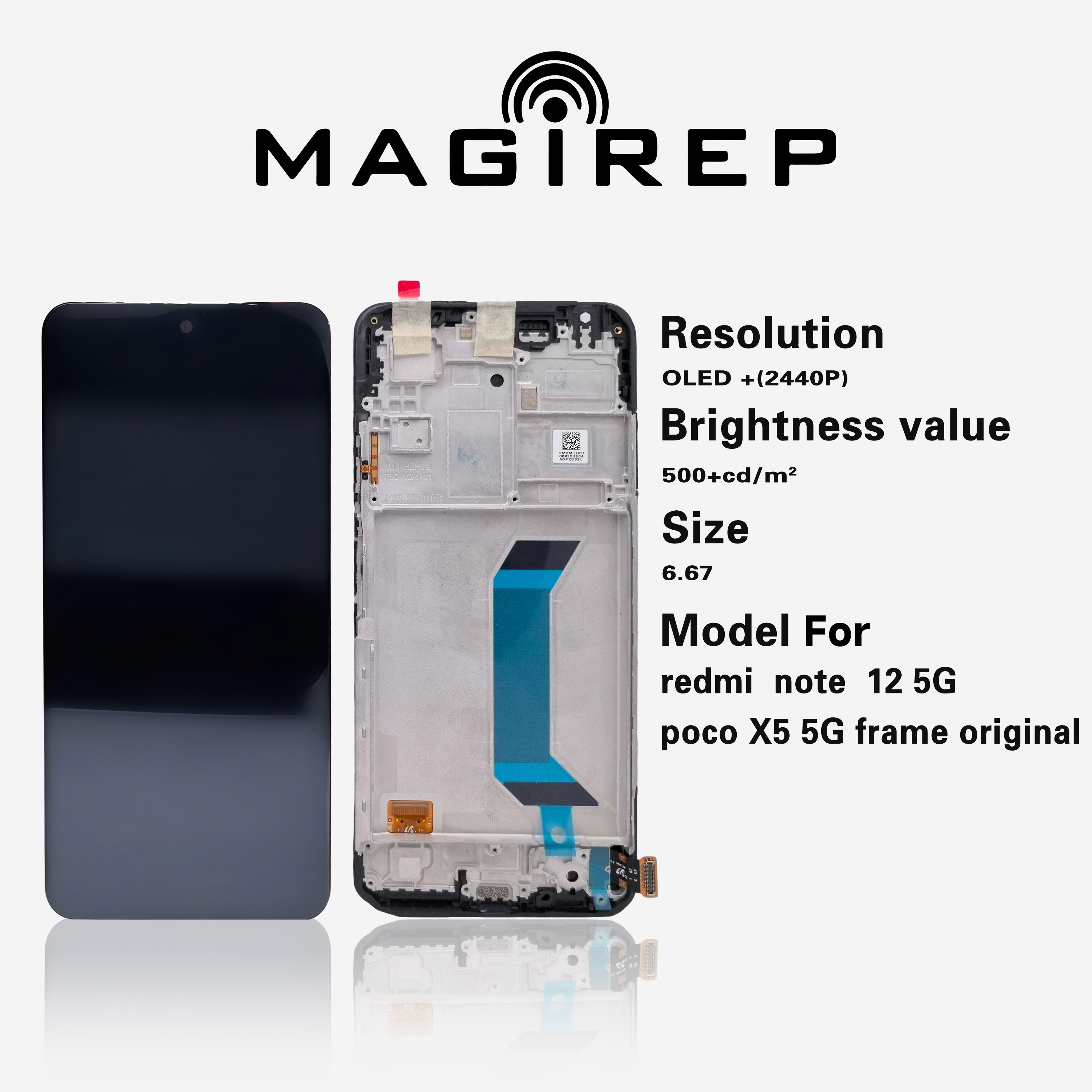 per Redmi Note 12 5G Poco X5 5G telaio originale OLED