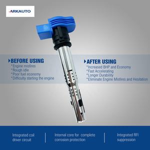Paquete de bobina de encendido <span class=keywords><strong>azul</strong></span> ARKAUTO PERFORMANCE 06E905115E UF529 para AUDI VW Porsche EA888 2ND GEN EA837 2,0 T <span class=keywords><strong>3</strong></span>,0 T 2,5 4,2 5,0 5,2 - Product Image 3