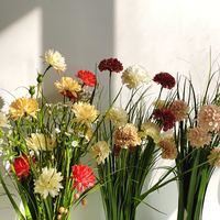 Plantes artificielles en plastique pour aménagement extérieur : herbe d'oignon et herbe de blé pour décorations de Noël et de Thanksgiving