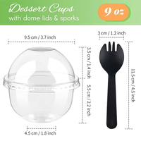 Gobelets Personnalisés en Gros en Plastique Transparent PP PET pour Crème Glacée 200ml Bio Parfait Dessert aux Fruits Gobelets Froids Yaourt en Plastique Avec Couvercles