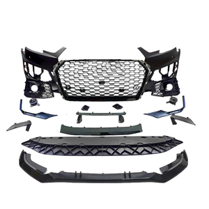 Kit de <span class=keywords><strong>pare</strong></span>-chocs avant style RS4 <span class=keywords><strong>pour</strong></span> Audi A4 S4 B9 2017-2020, avec calandre et lèvre avant, kit de mise à niveau Facelift - Product Image 1