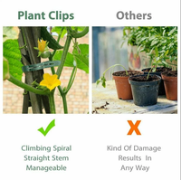 Pinces de Support des plantes, pinces en zinc, réutilisables pour suspendre la végétation, la vigne, le jardin, une serre, les légumes et les tomates, tailles S/L, pièces