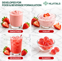 Poudre de fraises lyophilisées en gros, faible humidité, poudre fine certifiée