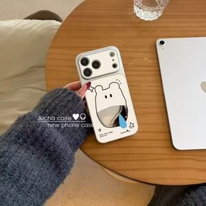 Diseño divertido y peculiar con una carcasa <span class=keywords><strong>de</strong></span> TPU+PC color plateado. Compatible con teléfonos iPhone 14, 15, 16, 17 y <span class=keywords><strong>de</strong></span> la serie Air. - Product Image 6