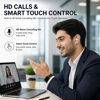 Écouteurs sans fil HiFi stéréo, écouteurs Bluetooth 6.0, écouteurs intra-auriculaires TWS sans fil pour jeux, entraînement, sport, travail