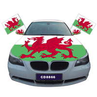 Drapeau de capot de voiture personnalisé Dragon du Pays de Galles, housse de capot nationale pour match de football, événement extérieur, défilé, décoration de voiture - Vente chaude