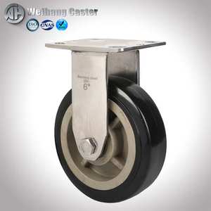 WeiHang 6 POLEGADA 360 Graus Sem Ruído POLIURETANO Rodas Bloqueio Rodízios Industriais Placa giratória Roda com rodízios de Freio - Product Image 3