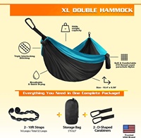 Hamac de camping extérieur portable, accessoires de camping pour la randonnée, les voyages, la plage, pour adultes, moins de 1 dollar, BSCI, moins de 10 pieds