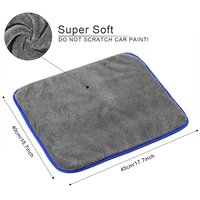 Serviette de lavage de voiture en microfibre pelucheuse OEM personnalisée, 500-1000 g/m², super absorbante, pour le séchage et le detailing automobile
