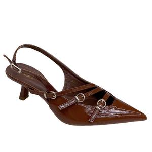 Sandales d'été pour femmes pour le bureau, petite tête carrée, talons hauts, bout pointu, boucle arrière, talons hauts - Product Image 4