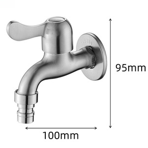 304 Stainless Steel Single Handle Wall Mounted Faucet With Double Outlet For Kitchen Sink Industrial Style Easy Installation - Product Image 3