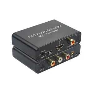 DAC محول صوت قوس مستخرج الصوت HDMI-متوافق البصرية SPDIF محوري إلى النظير 3.5 مللي متر الرقمية إلى التناظرية محول صوت