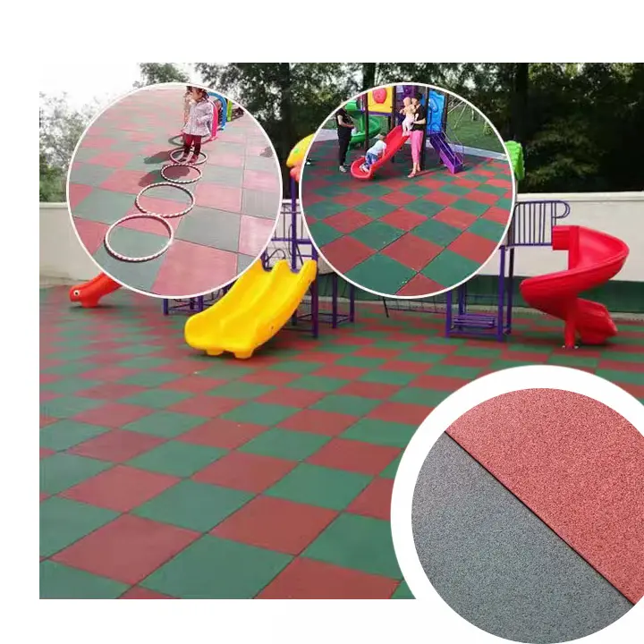 Anti-Slip Playground Rubber Floor EPDM Gym Flooring Mats Tiles