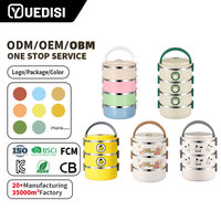 YUEDISI Groothandel Stapelbare 3-laags Containers Bento Lunchbox 18/8 RVS Bento Boxen Kinderlunchbox voor School