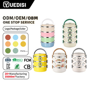 קופסת אוכל בנטו סיטונאית של YUEDISI, קופסאות אוכל מנירוסטה 304, קופסת אוכל לילדים לבית הספר - Product Image 1