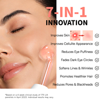 Appareil de lifting facial 6-en-1 portatif à haute fréquence avec électrodes, mini microcourant pour raffermissement cutané et anti-âge, utilisation sur le visage