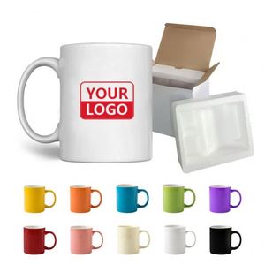 แก้วมัคพิมพ์โลโก้พร้อมกล่อง แก้วเซรามิกสีขาว แก้วกาแฟพอร์ซเลน แก้วเซรามิกสำหรับงานซับลิเมชั่น - Product Image 4