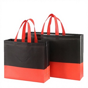 Bolsa de Compras Mediana Ecológica, Reutilizable, Reciclada, de Tela No Tejida, Fácil de Llevar, Plegable, para Supermercado, Negra - Product Image 2