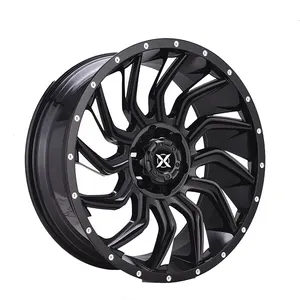 5x150 6 trous 22 "5x114.3 alliage 20 pouces Six roues noir et blanc lèvre 5/127 forgé pick-up Suv roues pour Mercedes Benz