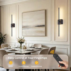 Battery-Powered Dimmable LED Wall Lamp <b>Wireless</b> <b>Light</b> Long Strip Design Warm <b>Light</b> Magnetic Mount Modern Design - Product Image 4