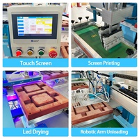 Machine de sérigraphie industrielle à 4 postes rotatifs pour équipements de charge et plaques d'immatriculation de voitures
