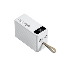 Banco de Energía de Gran Capacidad de 120000 mAh, Lámpara de Camping para Exteriores, Pantalla LED, Carga Rápida de 66 W, Bancos de Energía con 4 Cables Integrados