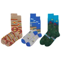Großhandel Günstiger Preis Bunte lustige Crew Herren Socken Custom Design Grip Happy Socks