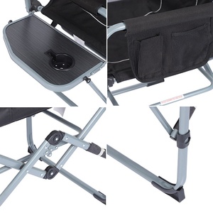 <span class=keywords><strong>Chaise</strong></span> pliante d'extérieur <span class=keywords><strong>en</strong></span> acier haute teneur <span class=keywords><strong>en</strong></span> carbone à haute résistance avec <span class=keywords><strong>petite</strong></span> table pour la pêche, tabouret de directeur multifonctionnel de loisirs - Product Image 2