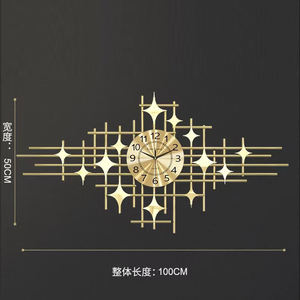 Jam Dinding Lampu Eropa untuk Rumah, Lampu Kreatif Atmosfer Besi Latar Belakang TV Liontin Dekorasi Dinding - Product Image 5