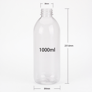 Tùy Chỉnh Thân Thiện Với Môi Rõ Ràng Nhựa <span class=keywords><strong>Pet</strong></span> Chai Nước Giải Khát 1 Lít Bán Buôn Rỗng Vòng Kích Thước Gia Đình Thực Phẩm Cấp Soda Chai - Product Image 6