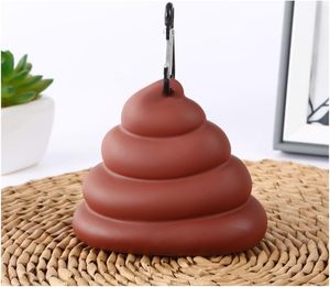 <b>Silicone</b> Poop Bag Dispenser with Novelty Style Durable and Funny Dog Waste Management <b>Tool</b> - Product Image 5