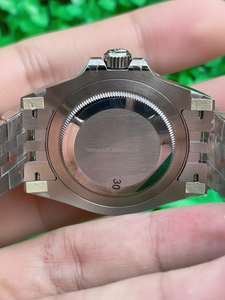 Montre automatique mécanique pour hommes, de qualité supérieure, avec lunette en céramique noire et grise de 40mm, lumière nocturne, étanche, verre saphir, GMT - Product Image 5