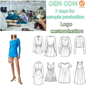 Robe moulante plissée bleue 4338 pour femme, élégante, pour soirée, formelle, boîte de nuit, robes sur mesure en gros, manches longues - Product Image 1