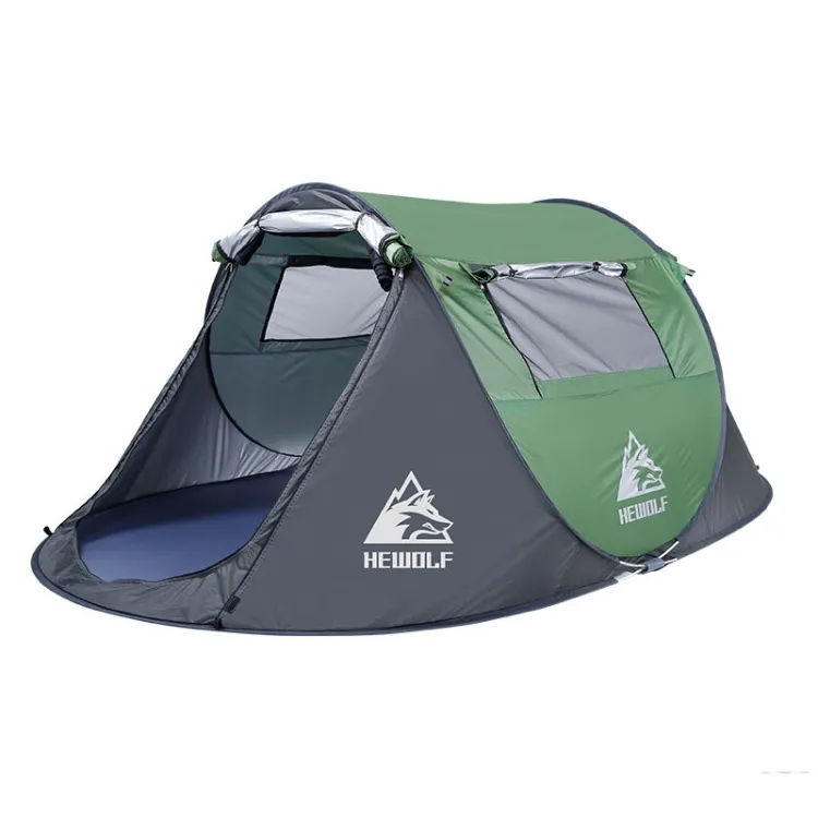 신상품 Hewolf 1766 야외 자동 방풍 퀵 오픈 텐트 캠핑 자외선 차단제 텐트 2-3 인용