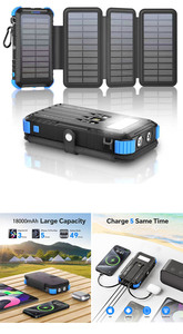 <span class=keywords><strong>2025</strong></span> người bán hàng tốt nhất 4 cái panel năng lượng mặt trời 20000mAh xách tay năng lượng mặt trời ngân hàng điện 12 Wát sạc nhanh Li-polymer pin cắm trại ánh sáng nhà máy - Product Image 6