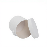 Coffret rond en carton blanc avec couvercle, 5 pièces, adapté pour Bouquet de fleurs, boîte-cadeau et coffret personnalisé