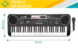 Clavier de piano électronique pour enfants, 61 touches, avec pupitre <span class=keywords><strong>et</strong></span> microphone - Product Image 5