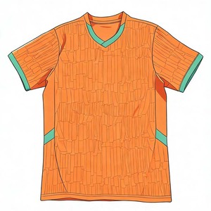 Maillot de football vierge à imprimer, nouveau modèle, séchage rapide, pour hommes, t-shirt de sport en maille personnalisable pour fans, vente en gros - Product Image 5