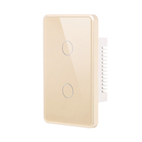 OEM US Smart TUYA 1/2/3/4gang lampu dinding Panel kaca antigores sakelar layar sentuh mendukung ESP32 ESP8266 Alexa Google Home