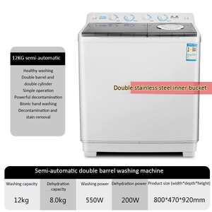 <span class=keywords><strong>Lavadora</strong></span> Semiautomática de Doble Tambor y Doble Cilindro de Gran Capacidad con Energía Eléctrica para Deshidratación Doméstica - Product Image 4